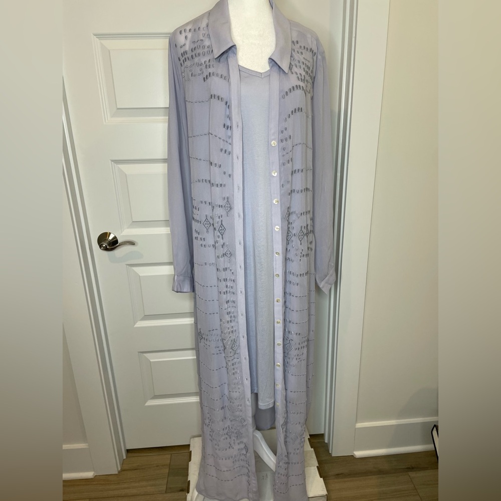 Soft Surroundings Blue Mist Mallorca Maxi Dress NWTs Size 1X
